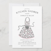 Floral Apron Kitchen Bridal Shower Kaart (Voorkant)