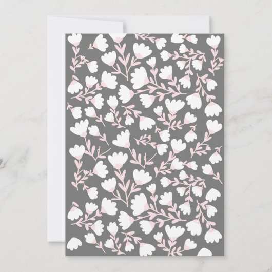 Floral Apron Kitchen Bridal Shower Kaart (Achterkant)