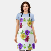 Floral Apron Schort (Gedragen)