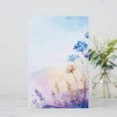 Floral aquarel briefpapier (Staand voorkant)