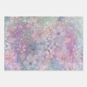, Floral aquarel inpakpapier blad