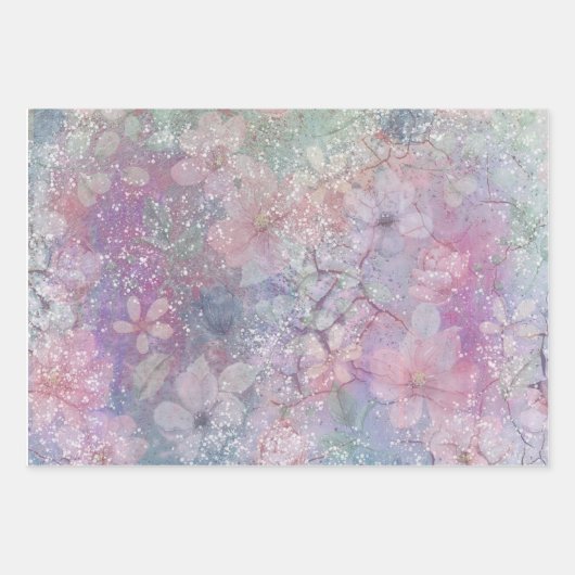 , Floral aquarel inpakpapier blad (Voorkant)