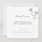 Floral Aquarelle Daisy Funeral Merci (Devant)