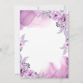 Floral Aquarelle Fête des mères Brunch Invitation (Dos)