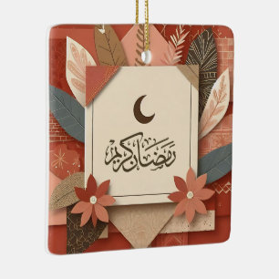 Floral Arab Ramadan Mubarak Keramisch Ornament