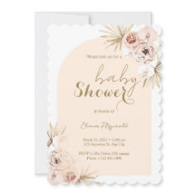 Floral Arch Baby shower Uitnodiging