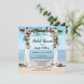 Floral Arch Beach Invitation de la douche nuptiale (Debout devant)