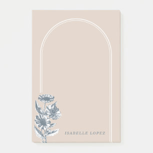 Floral Arch Custom Post-it Notes - Beige