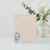  Floral Arch Custom Stationery - Beige (Staand voorkant)