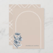  Floral Arch Custom Stationery - Beige (Voorkant / Achterkant)