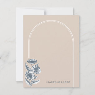  Floral Arch Custom Stationery - Beige