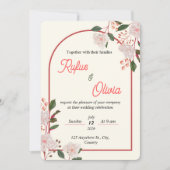 Floral Arch Editable Wedding Invitation Template (Devant)
