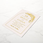 Floral Arch FOIL Photo Faire-part de mariage (Rotation)