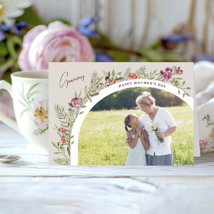 Floral Arch Foto Happy Moederdag Grammy Kaart