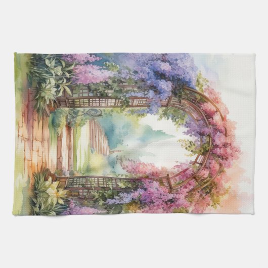 Floral Arch Landscape Theedoek (Horizontaal)