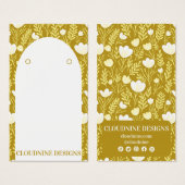 Floral Arch Oorbel Mosterd Sieraden Display Kaart (Voorkant /achterkant)