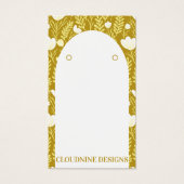 Floral Arch Oorbel Mosterd Sieraden Display Kaart (Voorkant)