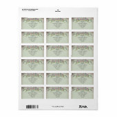 Floral Arch Wedding Adresetiketten Etiket (Full Sheet)