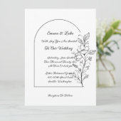 Floral Arch Wedding Invitation (Debout devant)