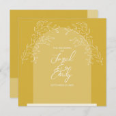 Floral Arch Wedding Invitation QR Code Kaart (Voorkant / Achterkant)