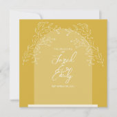 Floral Arch Wedding Invitation QR Code Kaart (Voorkant)