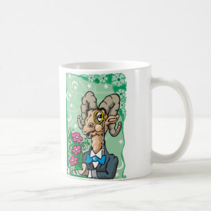 Floral Aries met stropdas van Monocle en Bow Koffiemok