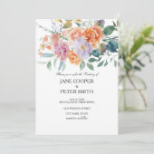 Floral arrangement. Budget Wedding Invitation (Debout devant)