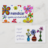 Floral Art Carte de visite (Devant / Derrière)