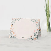 Floral Art Déco Carte de remerciements Mariage rét (Dos)