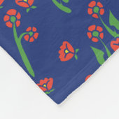 Floral Art Deco patroon Fleece Deken (Hoek)