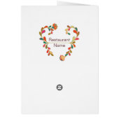 Floral art deco Wedding Menu (Achterkant)