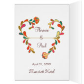 Floral art deco Wedding Menu (Binnen (Links))