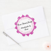 Floral Art Handmade Soap Labels Roze (Envelop)