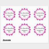 Floral Art Handmade Soap Labels Roze (Vel)