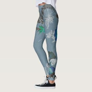 Floral Art Leggings - Blue Ferdinand