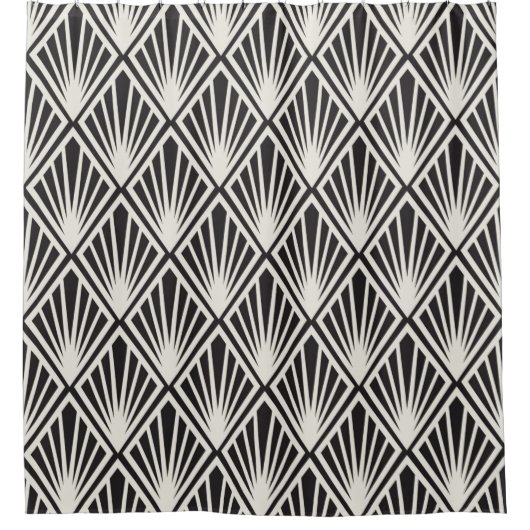 Floral Art Nouveau Seamless Pattern. Geome Douchegordijn (Voorkant)