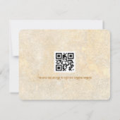 Floral Art Nouveau Wedding RSVP Response Kaart (Achterkant)