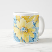 Floral art pattern Extra-Large Mug Extra Grote Beker (Voorkant rechts)