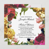 Floral Artistry Bruiloft Kaart (Voorkant / Achterkant)