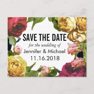 Floral Artistry Save the Date Aankondigingskaart