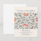  Floral Asian William Morris style CC1289 Moving Aankondiging (Voorkant / Achterkant)