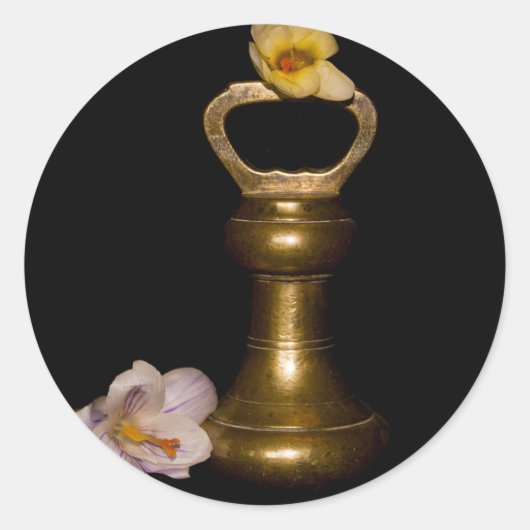 Floral Attraction Ronde Sticker (Voorkant)