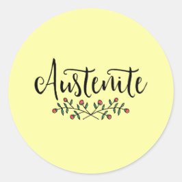 Floral Austenite Ronde Sticker