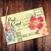 Floral Australian Briefkaart Ephemera ontkoppeling Tissuepapier