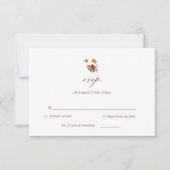 Floral Automne Automne Floral Mariage RSVP Card (Devant)