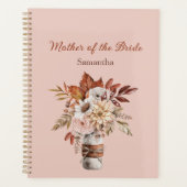 Floral Autumn Fall Colors Moeder Bride Wedding Planner (Voorkant)