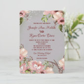 Floral avec Faire-part de mariage d'aquarelle Antl (Debout devant)