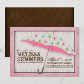 Floral Avril Douches bébé Douche Invitations (Devant / Derrière)