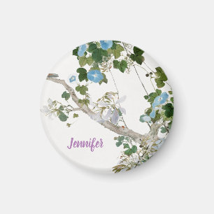  Floral Aziatische stijl pastel kleuren naam Magneet