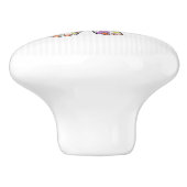 Floral Baby Elephant Keramische Knop (Zijkant)